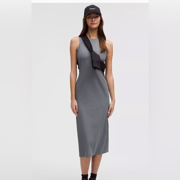 chambray midi shirt dress Sleeveless Midi Shirtdress